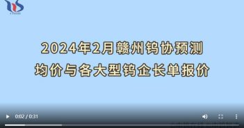 2024年2月贛州鎢協(xié)預測均價與各大型鎢企長單報價 2024年2月贛州鎢協(xié)預測均價與各大型鎢企長單報價