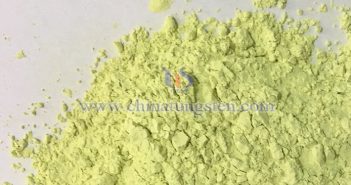 中鎢線上黃色氧化鎢圖片