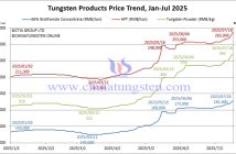 Tungsten Price Trend from January to July 18, 2025